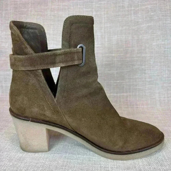 Anthro Hoss Intropia brown suede ankle boots boho slip on size 38 (8) FLAW - Picture 4 of 10